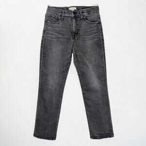 Madewell Perfect Vintage Crop 29 Gray Stretch Mom Jean Aesthetic '90s High Rise